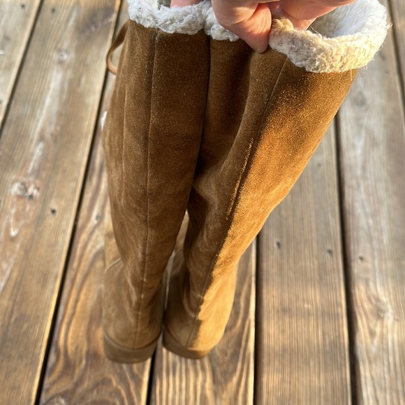 Michael Kors women’s suede wedge high boots size 6.5 - Picture 4 of 12